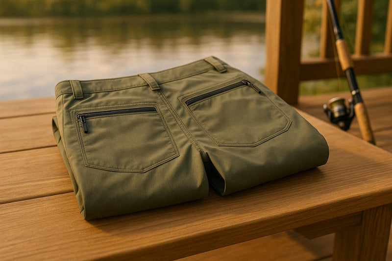 Top Fishing Shorts with Secure Zippered Back Pockets
