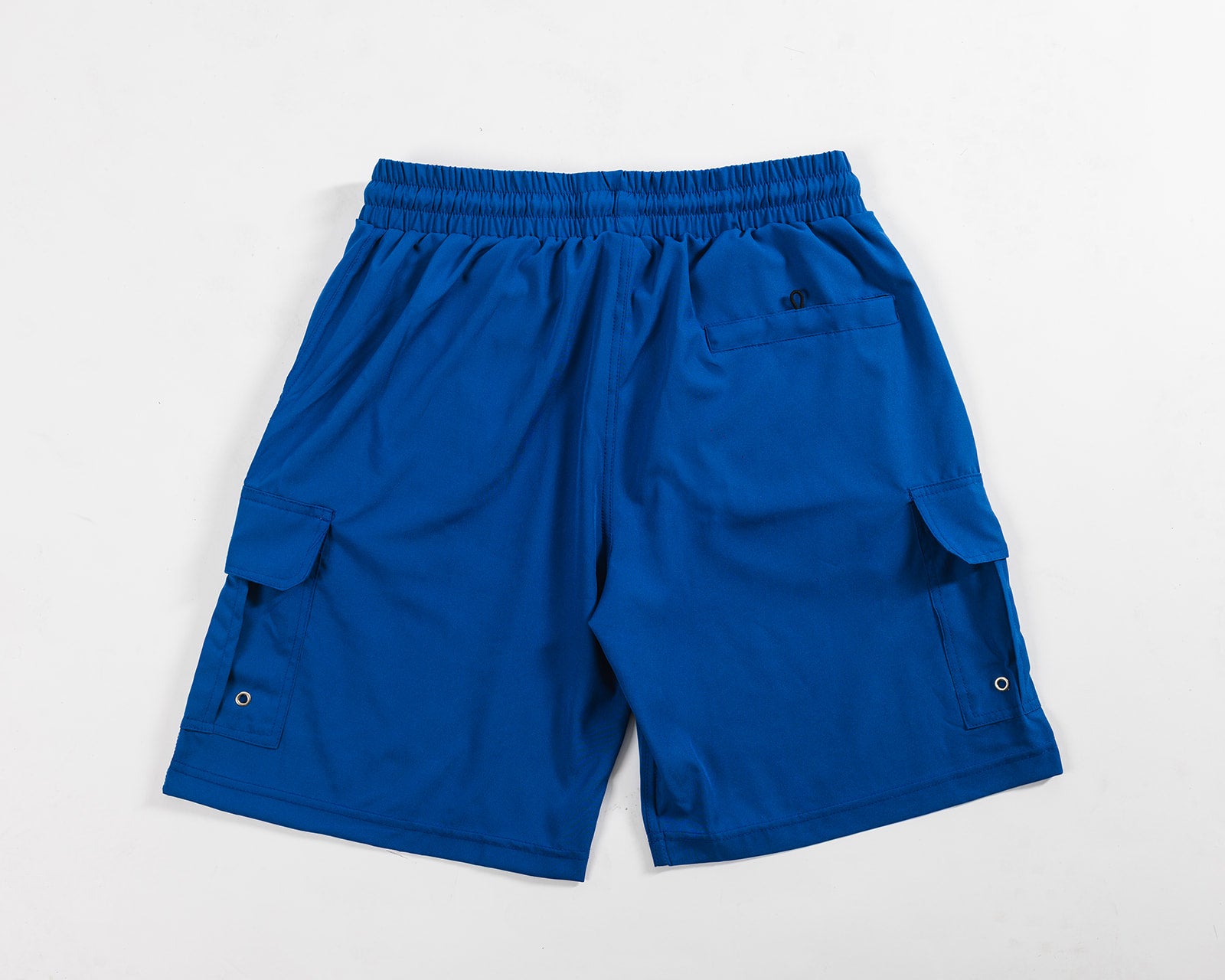 Back of Blue Padded Men's Fishing Shorts