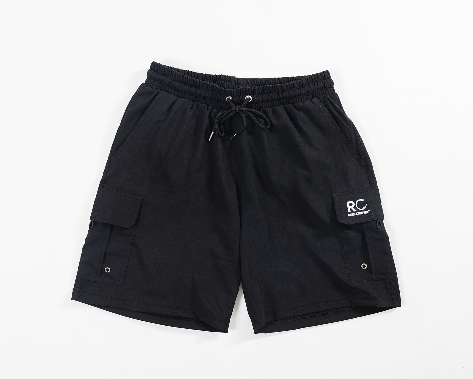 Black Padded Men's Fishing Shorts