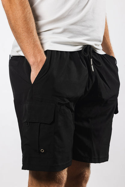 Black Padded Men's Fishing Shorts