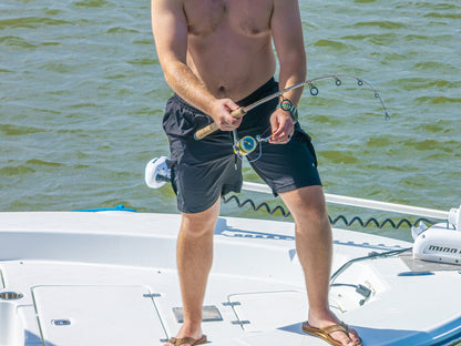 Black Padded Men's Fishing Shorts